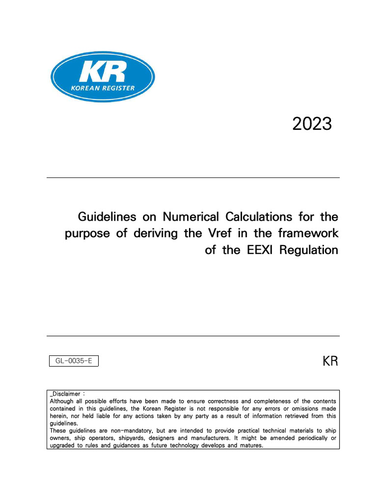 Guidelines On Numerical Calculations For The Purpose of Deriving The ...
