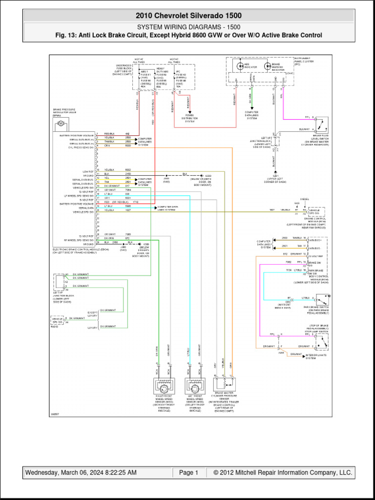 Silverado 1500 Brake System Diagram | PDF