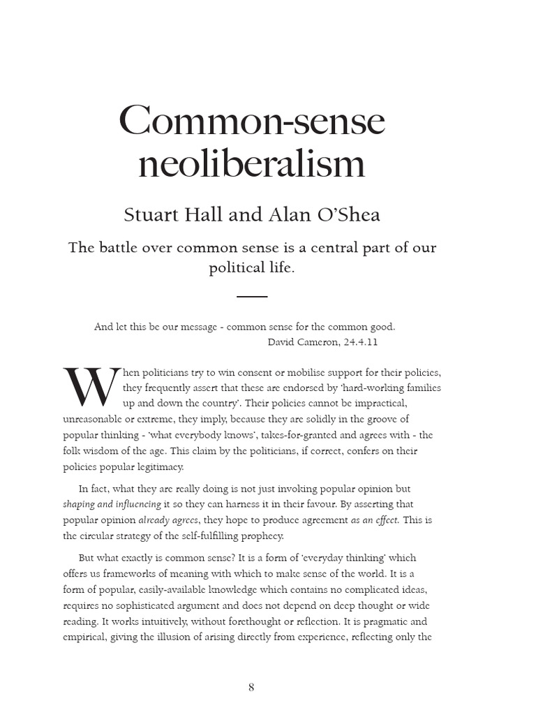 Understanding Common-Sense Neoliberalism | PDF | Neoliberalism | Common ...