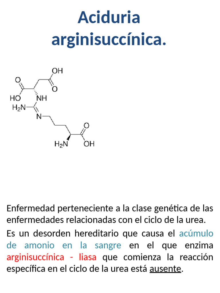 Aciduria Arginisuccínica | PDF