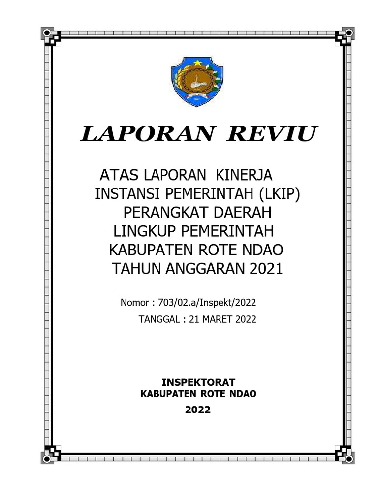 Reviu LKIP Kabupaten Rote Ndao 2021 | PDF