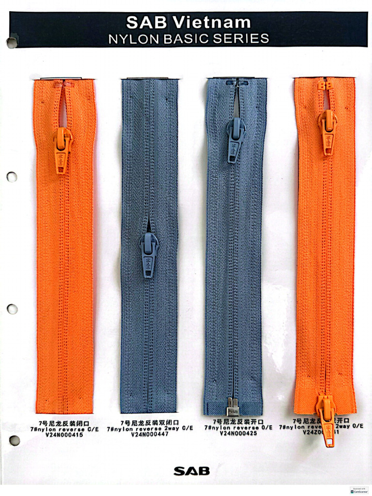 Nylon Zipper Series | PDF