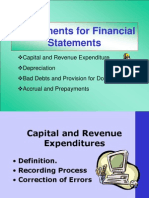 Adjustments for Financial Statements