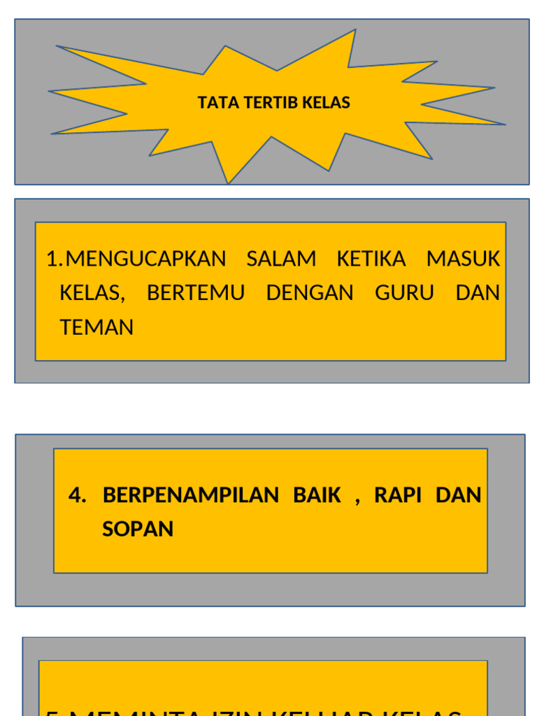 Tata Tertib Kelas | PDF