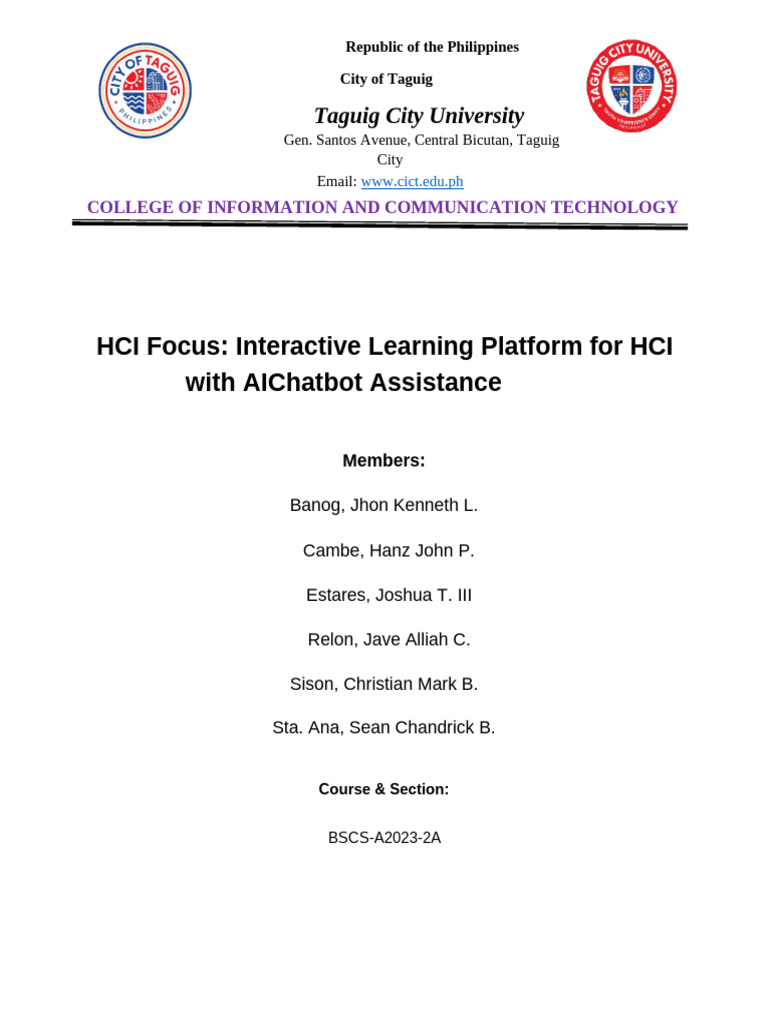 Week 12 Project Proposal | PDF | Human–Computer Interaction | Cognitive ...