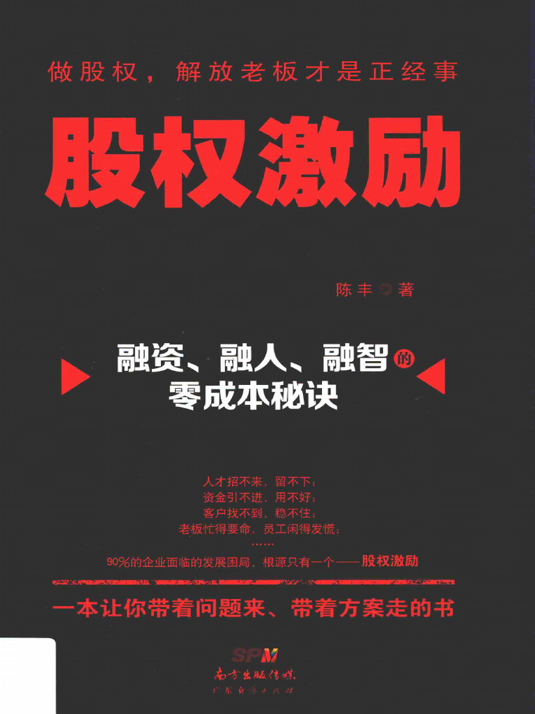 股权激励融资、融人、融智的零成本秘诀(陈丰著) | PDF