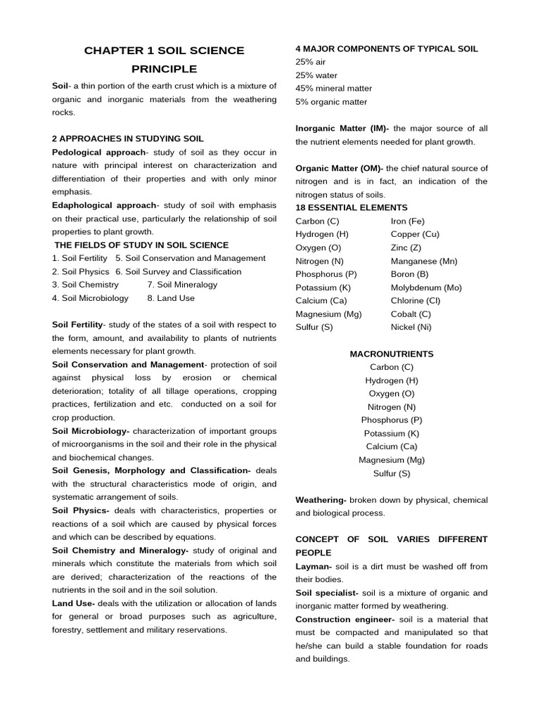 Soil Science: Principles and Approaches | PDF | Soil | Igneous Rock
