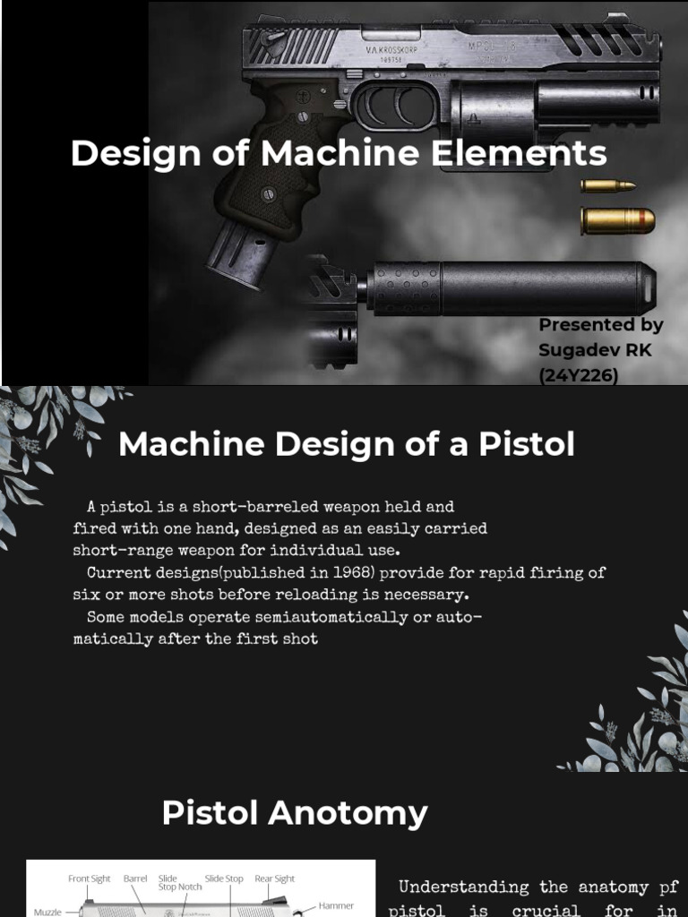 Pistol Design and Anatomy Explained | PDF | Magazine (Firearms) | Pistol