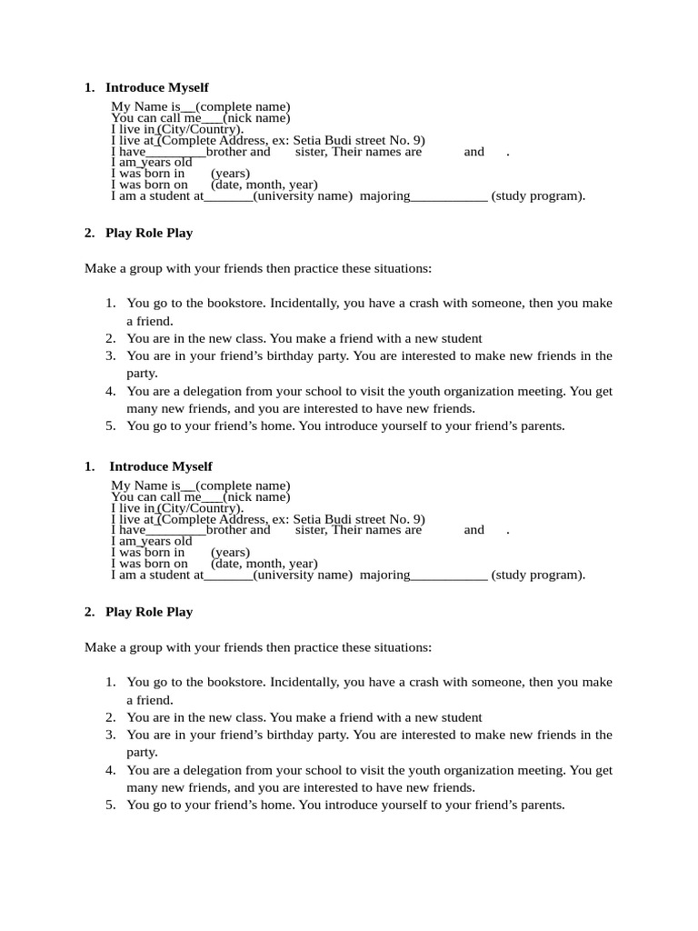 Meeting 1 | PDF