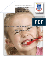 Niveles de Prevención en Ortodoncia...