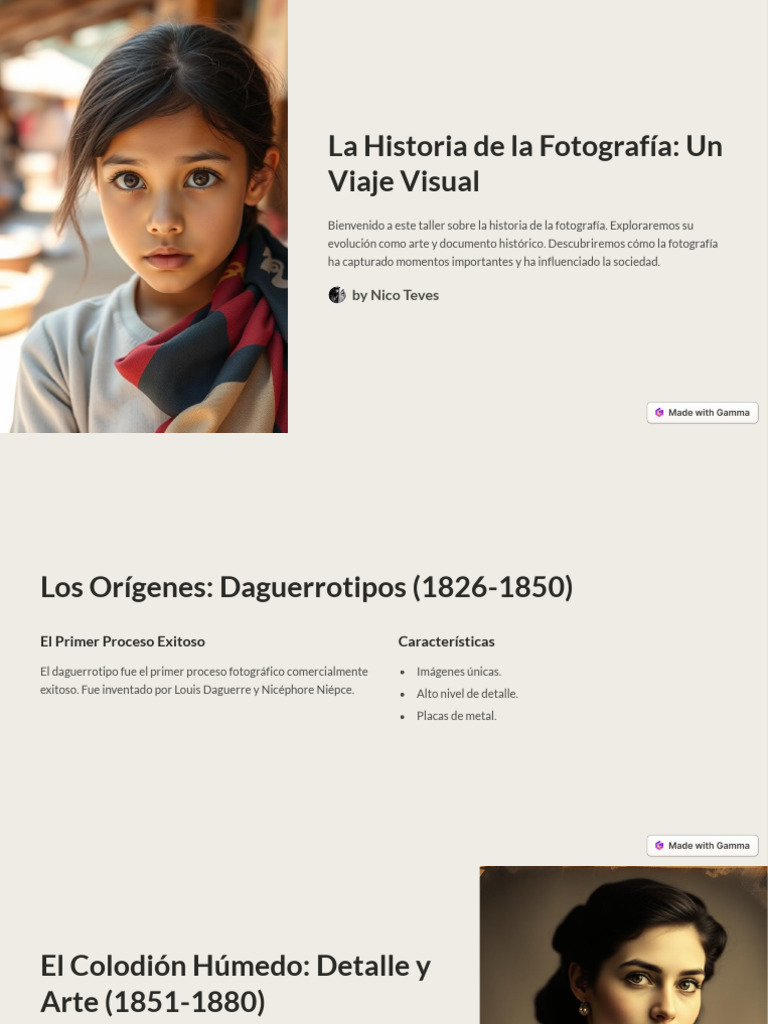 Evolución de la Fotografía a Través del Tiempo | PDF | Imagen ...