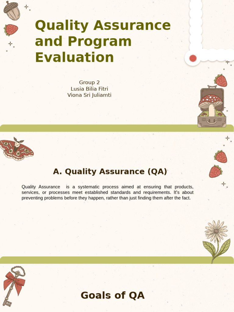 Group2 Quality Assurance and Program Evaluation | PDF | Program ...