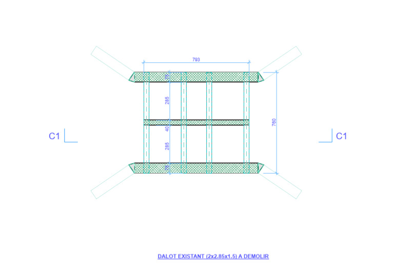 Dalot Existant 2x2.85x1.5 À Démolir | PDF