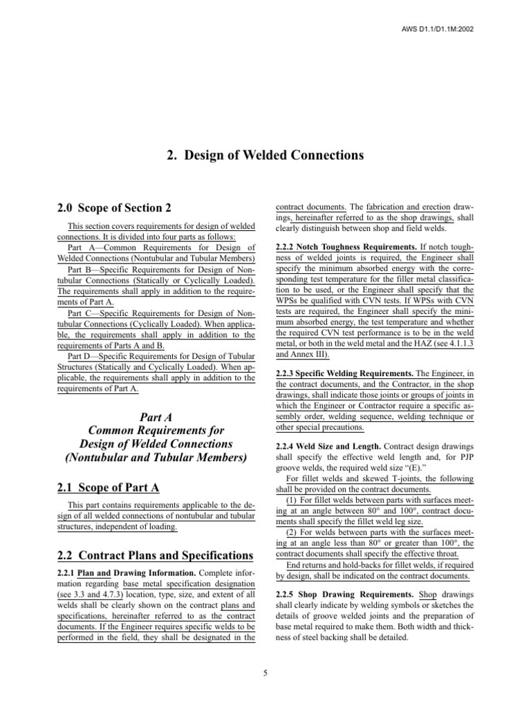Aws D1.1, D1.1M-2002 | PDF