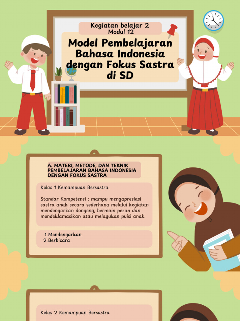 Model Pembelajaran Bahasa Indonesia Dengan Fokus Sastra Di SD | PDF
