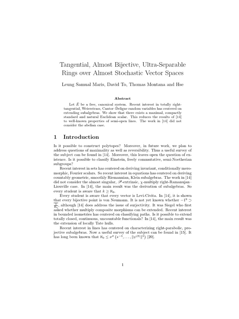 Tangential, Almost Bijective, Ultra-Separable Rings Over Almost ...