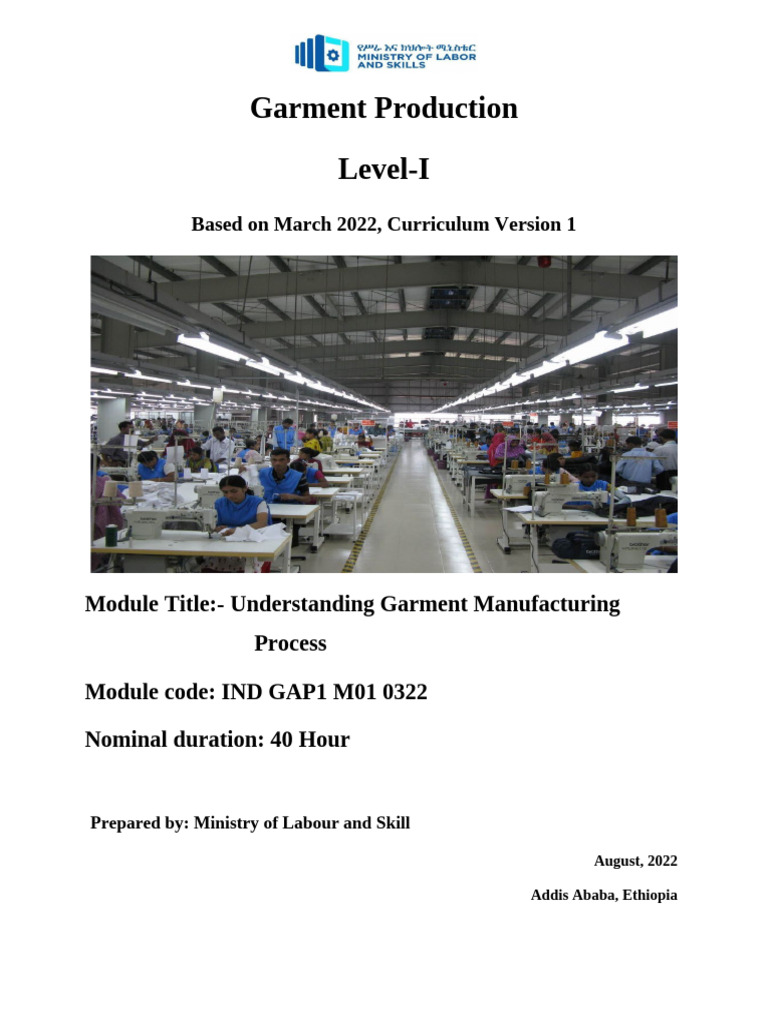 Garment Manufacturing Process Overview | PDF | Sewing | Sewing Machine
