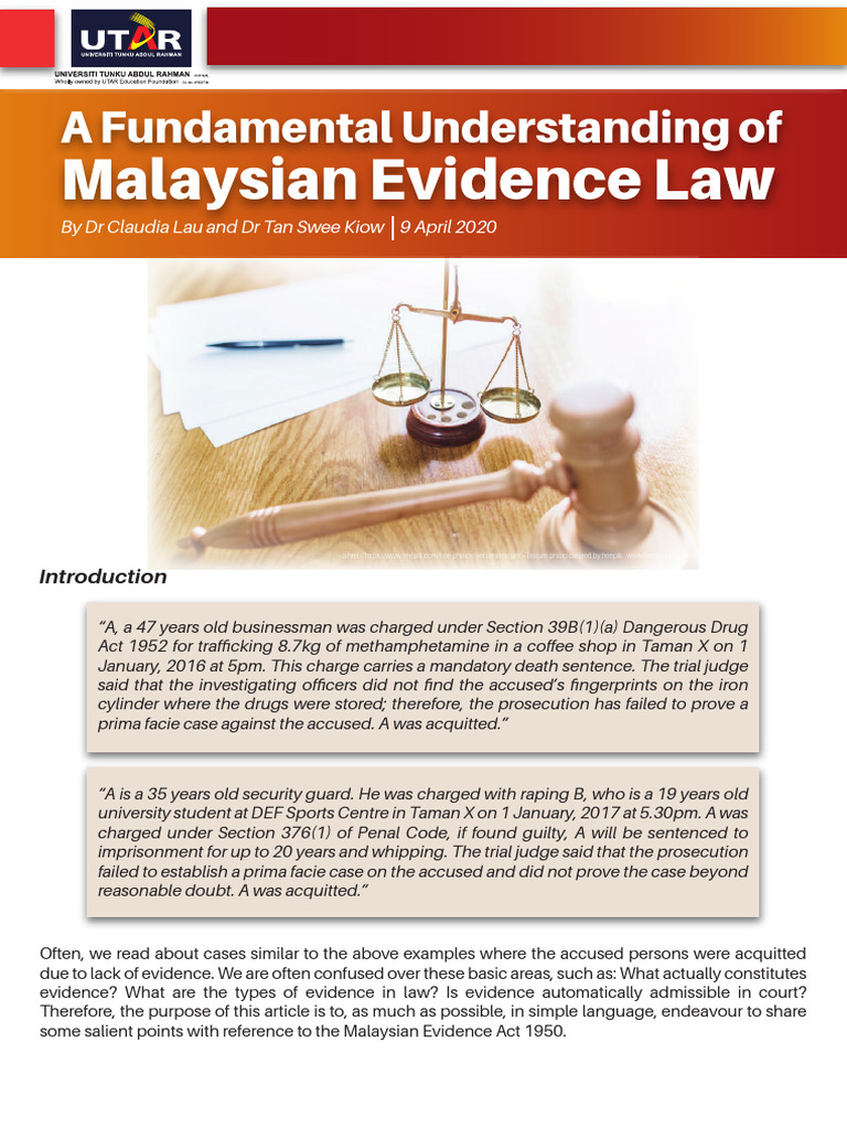 03 A Fundamental Understanding Of Malaysian Evidence Law 1 Compressed