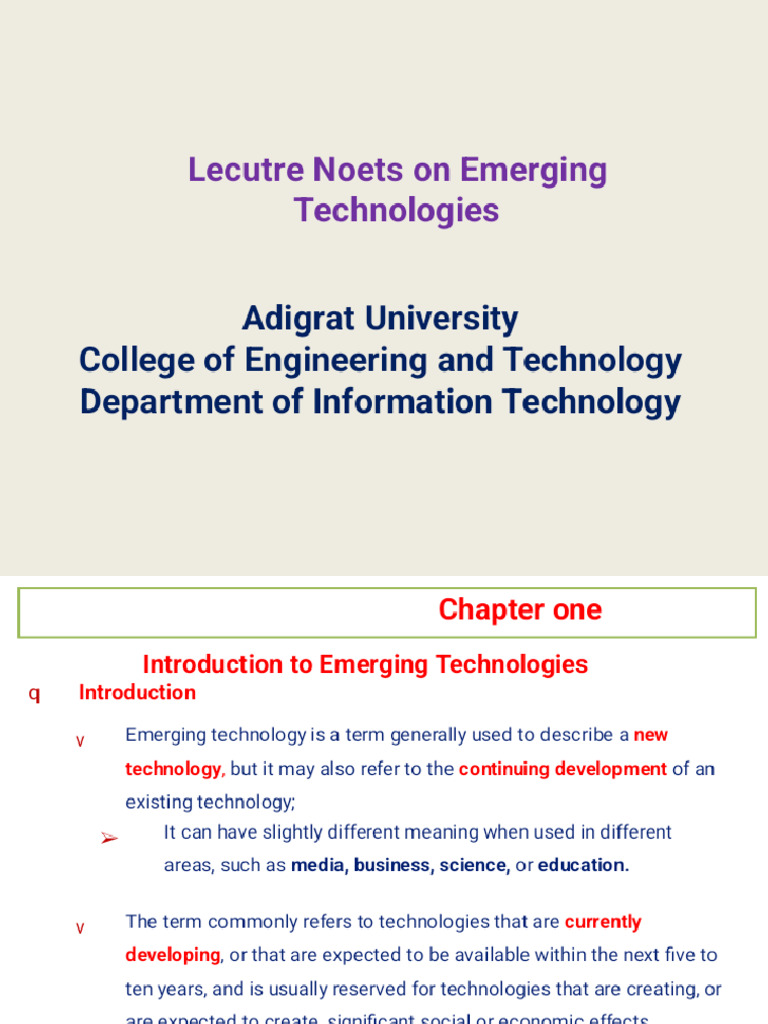 Emerging-Technologies Presetnation (1) - Phoenix | PDF