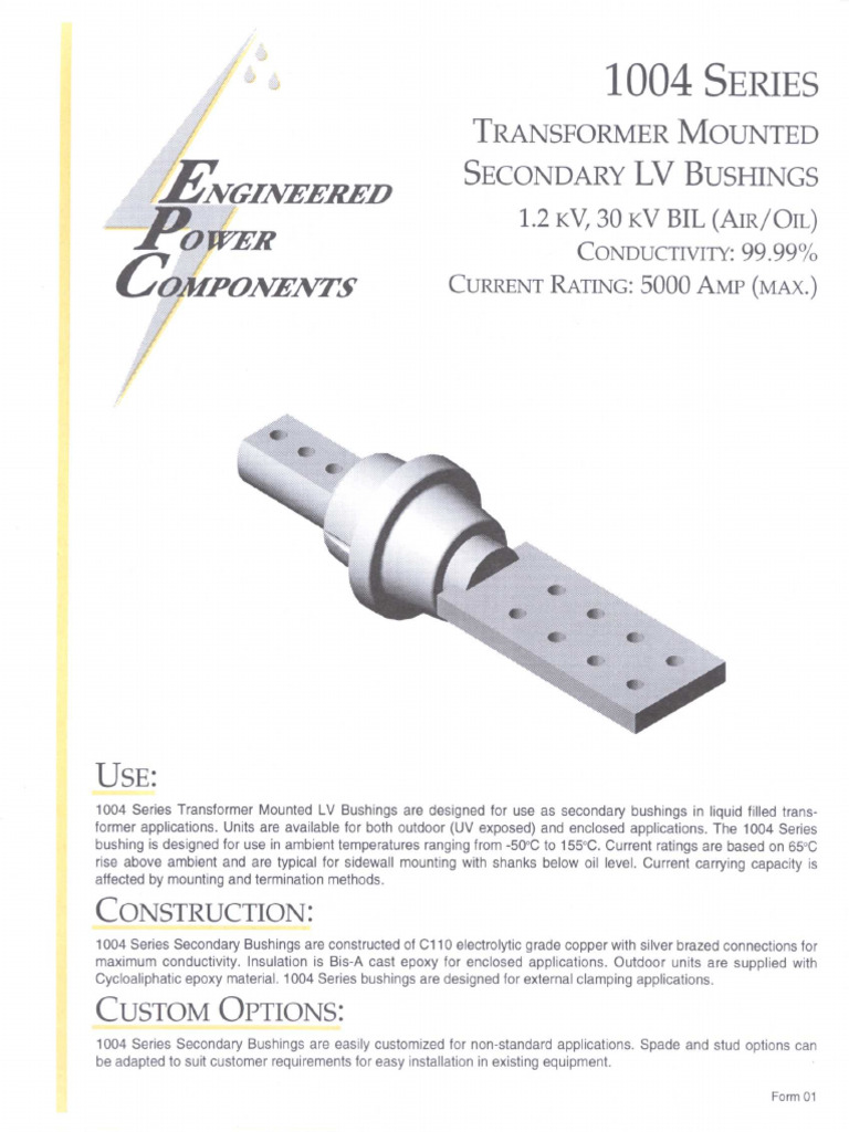 5000A LV Bushing Specifications Guide | PDF | Computer Aided Design ...