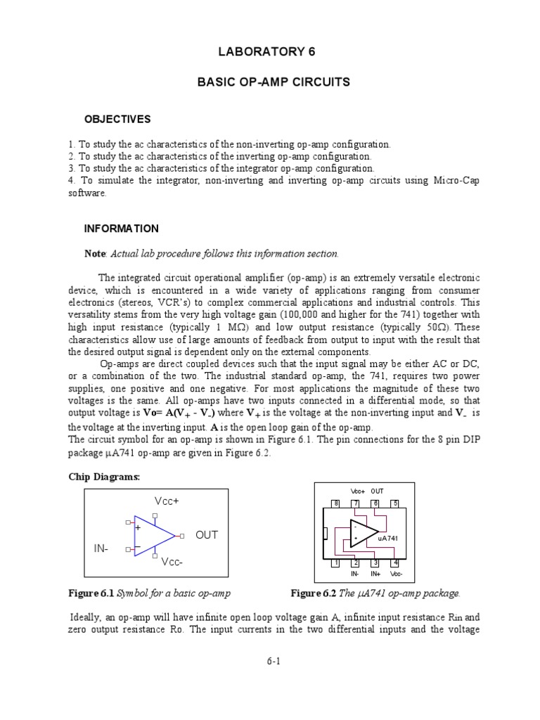 Basic OpAmp Circuits PDF Operational Amplifier Amplifier