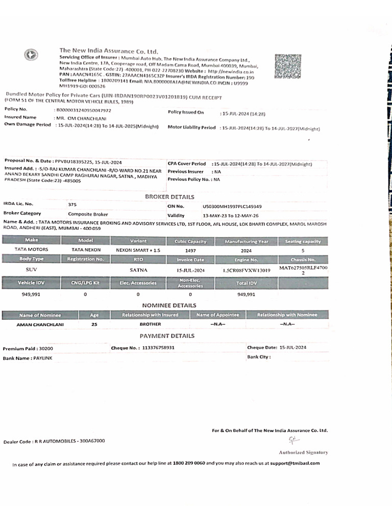 Tata Nexon 8689 | PDF
