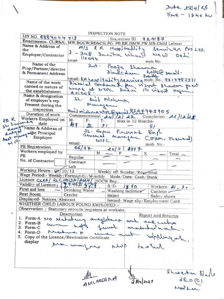 Inspectionnote - 2025-05-14T114806.378 | PDF