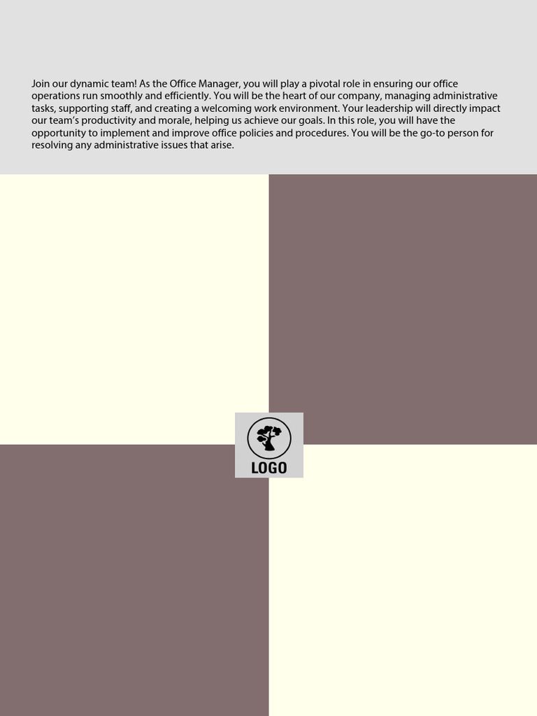 Office Manager Job Description Template | PDF | Business | Economies