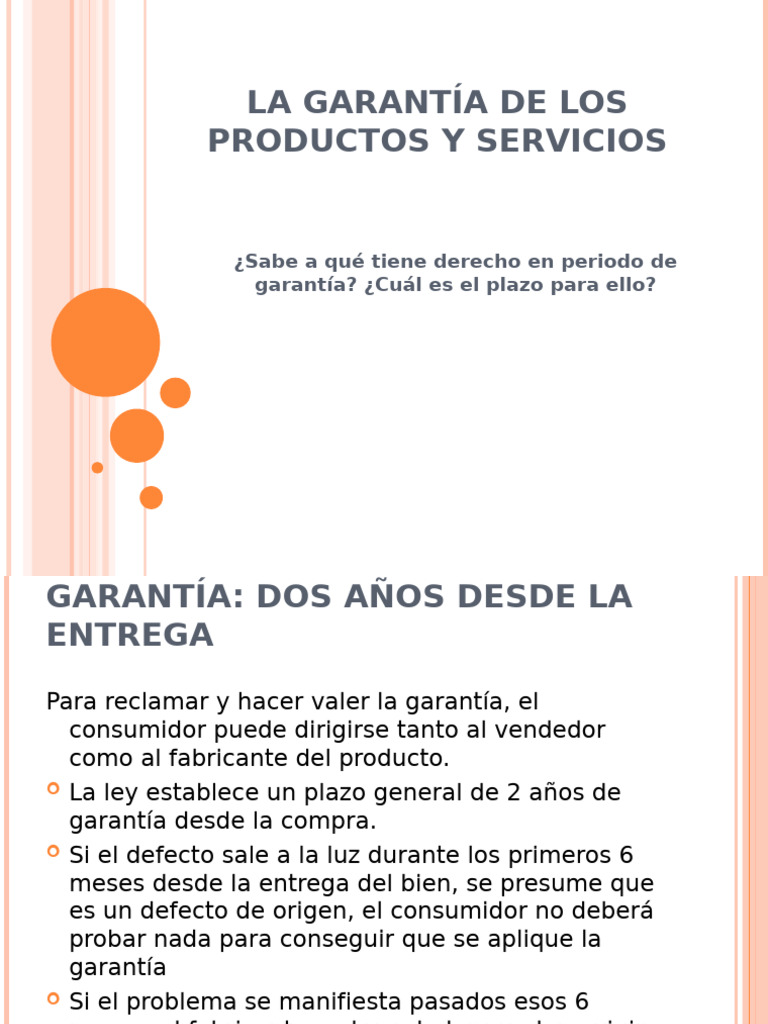 Pe06 Cont r18 01 La Garantia de Los Productos y Servicios | PDF | Los ...