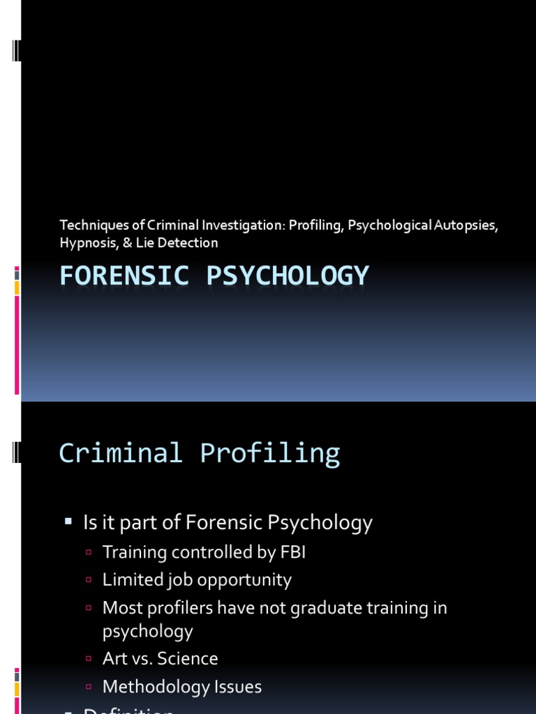 Lecture 3 Techniques of Criminal Investigation PDF Offender