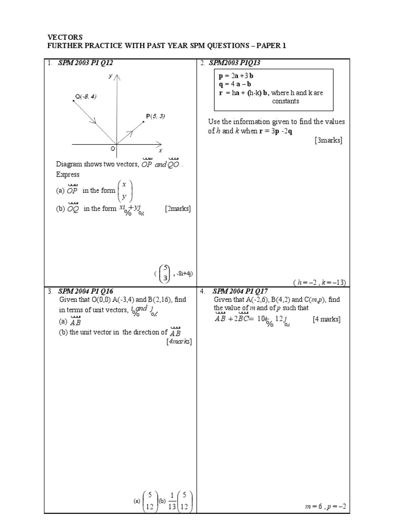 Past Year SPM Questions | Euclid | Algebra