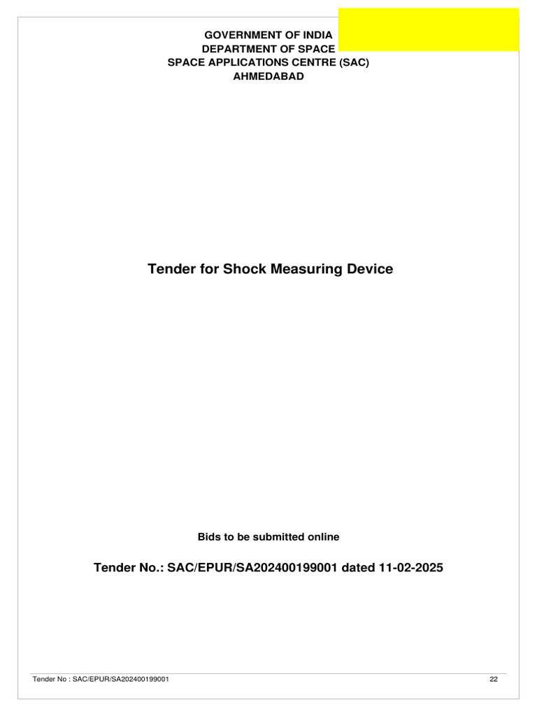 Tender for Shock Measuring Device | PDF | Arbitral Tribunal | Arbitration