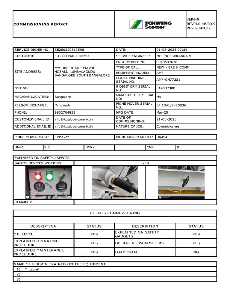 SE250520513596 OWC11277 210525 Comm Report Form | PDF