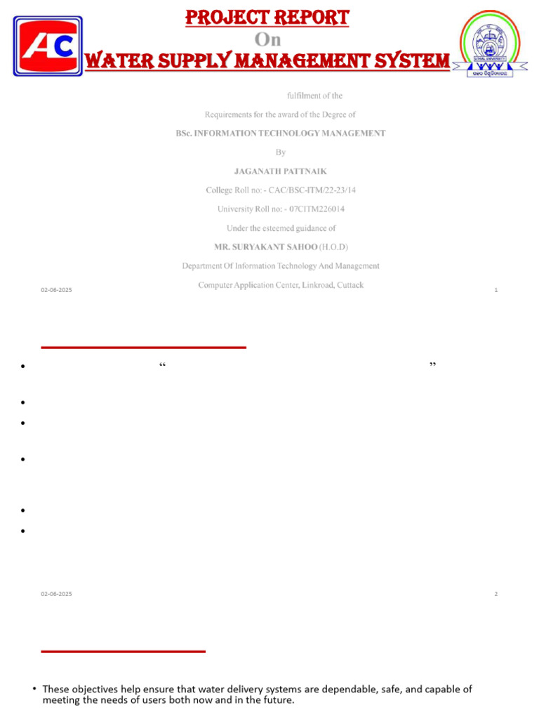 Water Project | PDF | Operating System | Computer Architecture