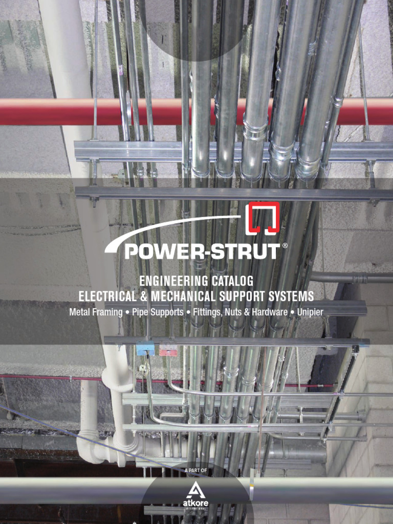 Power-Strut Engineering Catalog Overview | PDF | Pipe (Fluid Conveyance ...