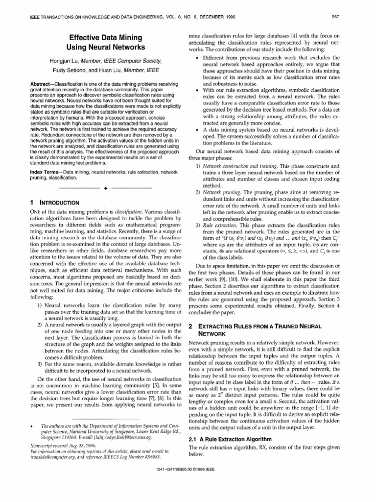 Effective Data Mining Using Neural Netwo | PDF | Data Mining ...