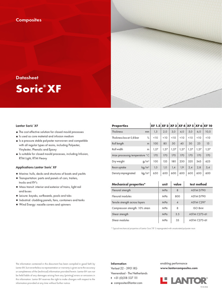 Lantor Soric XF: Core Material Overview | PDF