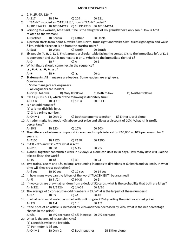 Mock Test Medium Difficulty | PDF | Chess Theory | Chess Openings