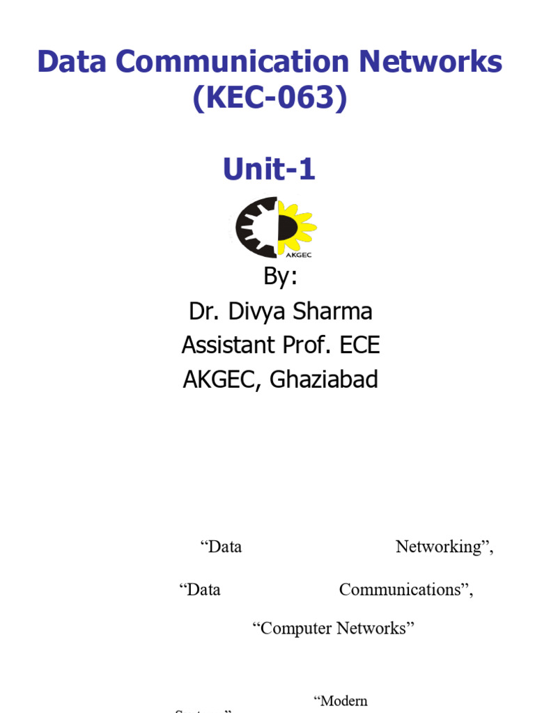 Unit-1 DCN-1 | PDF | Internet Protocol Suite | Computer Network