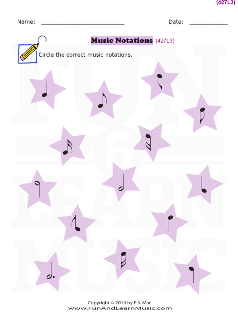 Music Notation Practice Worksheets | PDF | Musicology | Mathematics