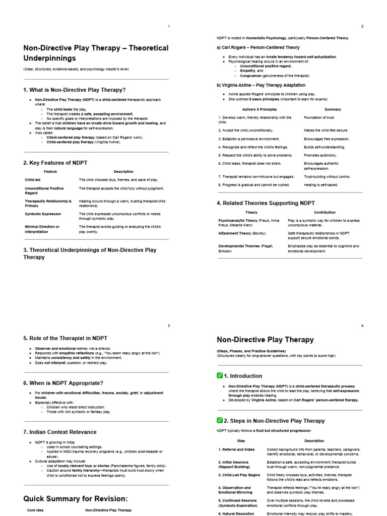 Intervention For Children Unit 2 N 4 | PDF | Play Therapy | Psychotherapy