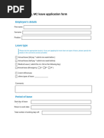 Annual Leave Request Form Template | PDF