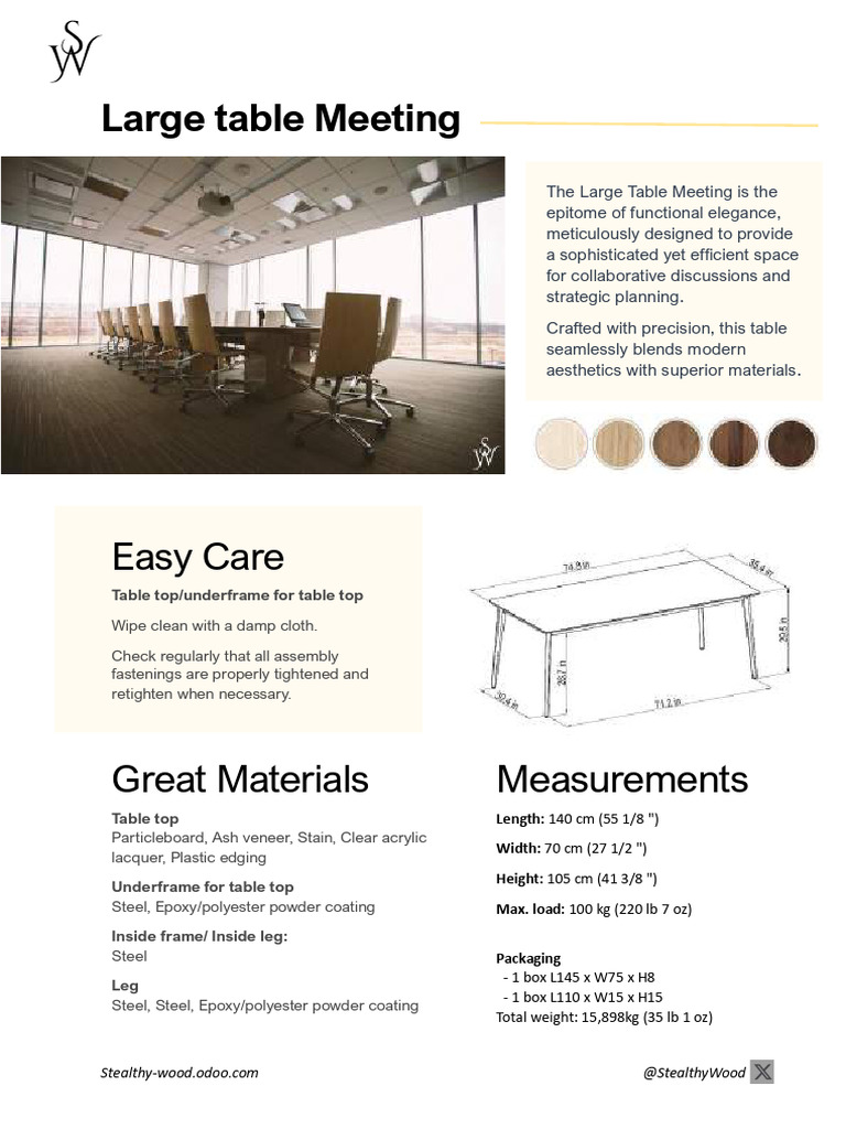 Large Meeting Table Document | PDF
