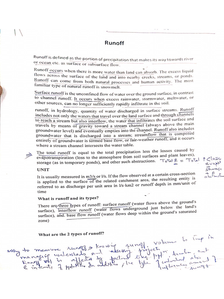 Runoff | PDF