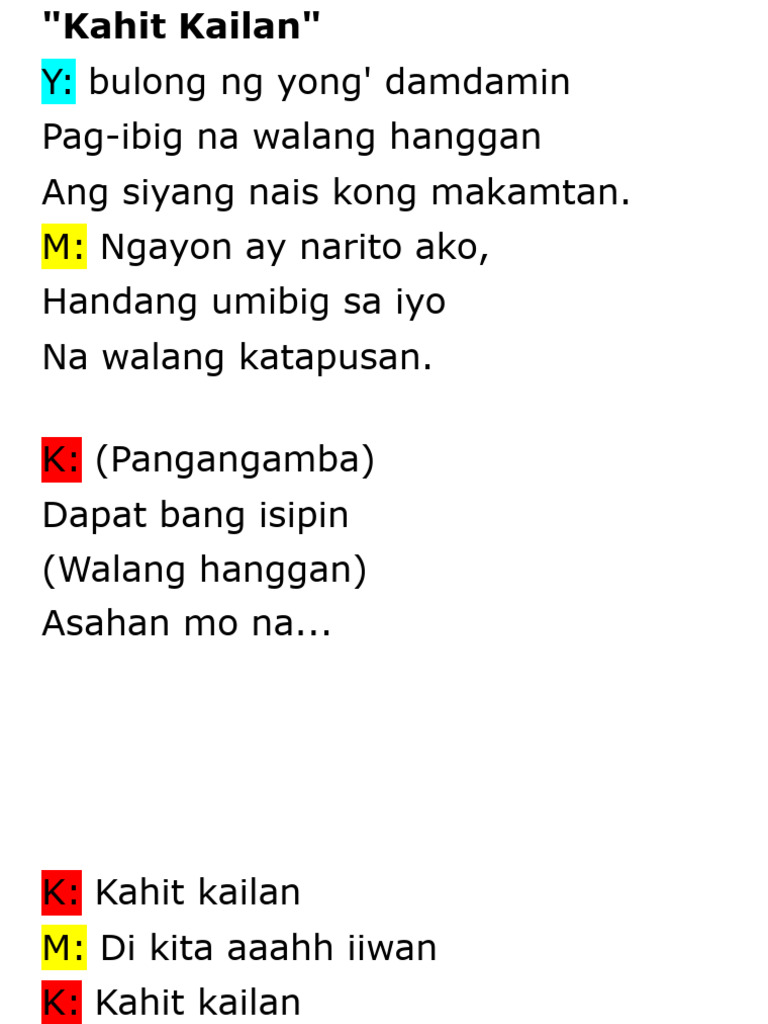Kahit Kailan | PDF