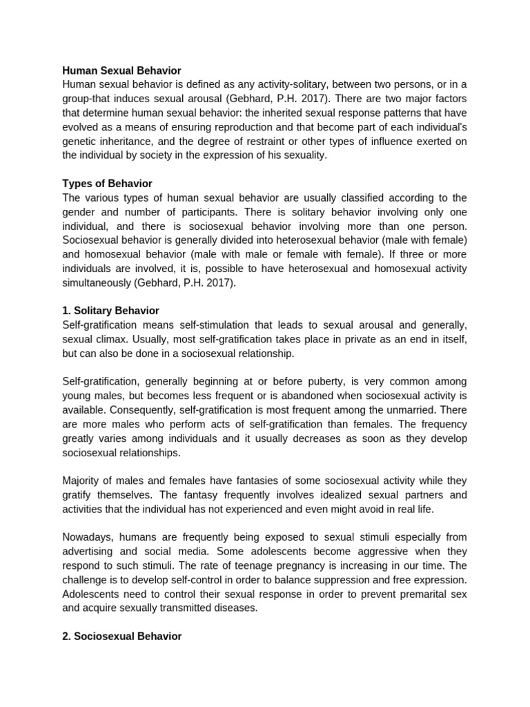 Understanding Human Sexual Behavior | PDF | Sexual Intercourse | Sexual ...
