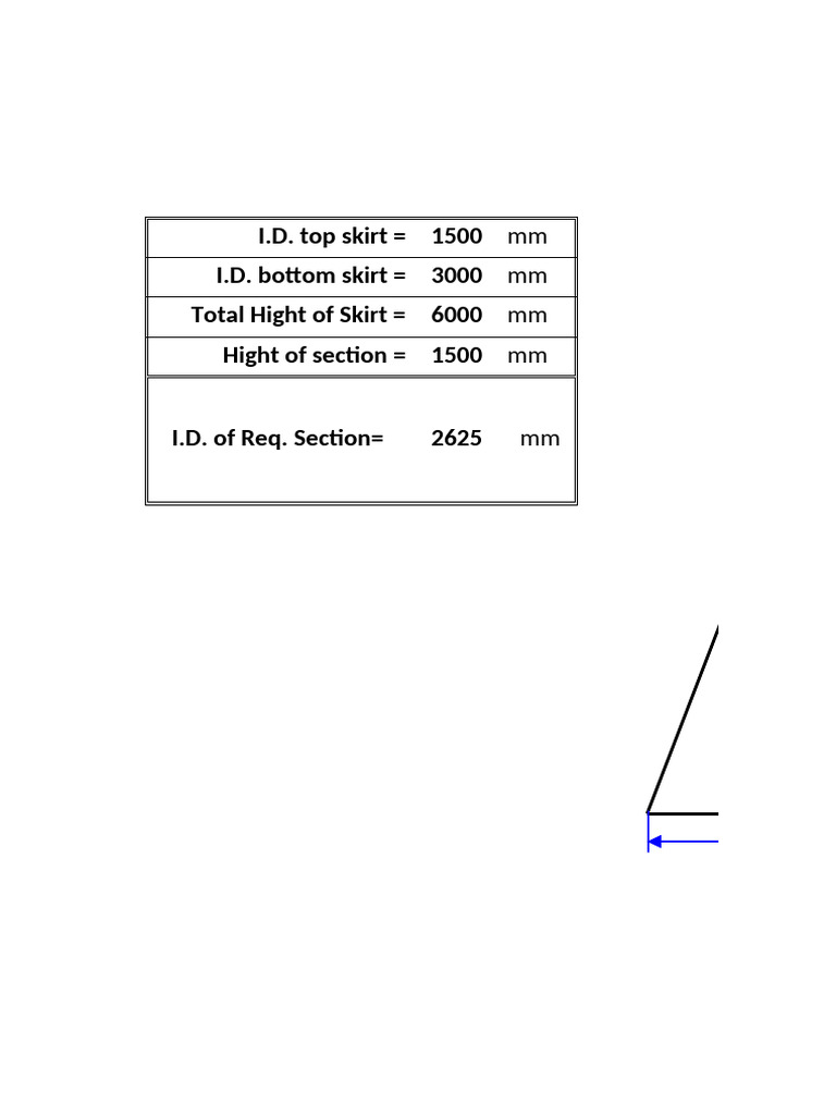 Skirt Section I.D. Calculation | PDF
