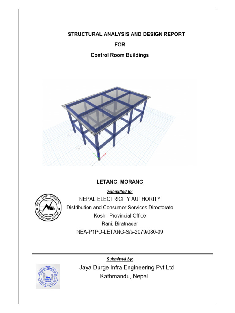 Control Room Structural Design Report | PDF | Beam (Structure ...