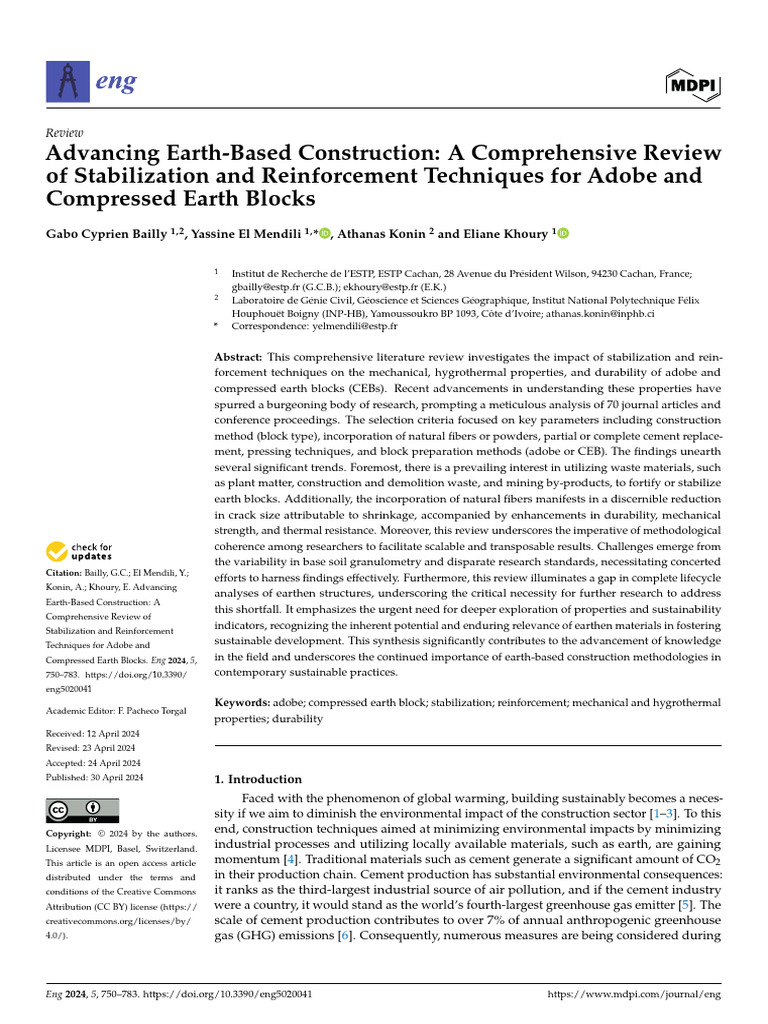 Eng 05 00041 | PDF | Soil | Cement