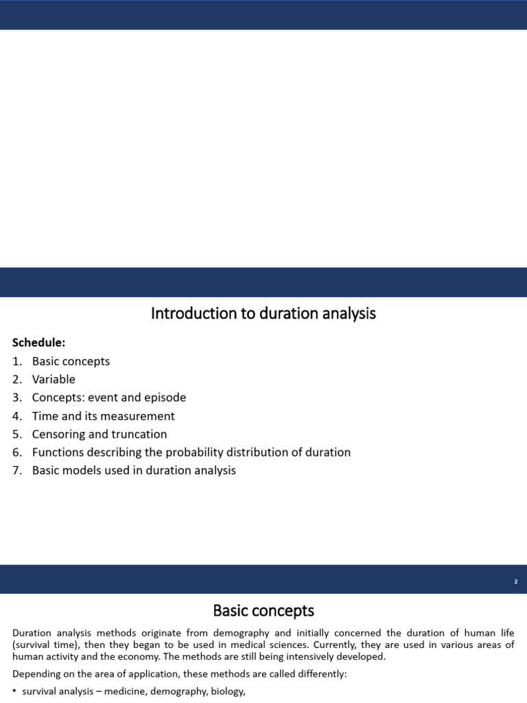 Introduction to Duration Analysis | PDF | Probability Distribution ...